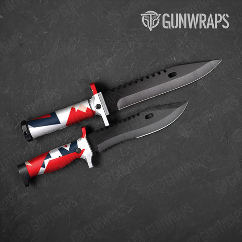 Shattered Camo Knife Gear Skin Vinyl Wraps