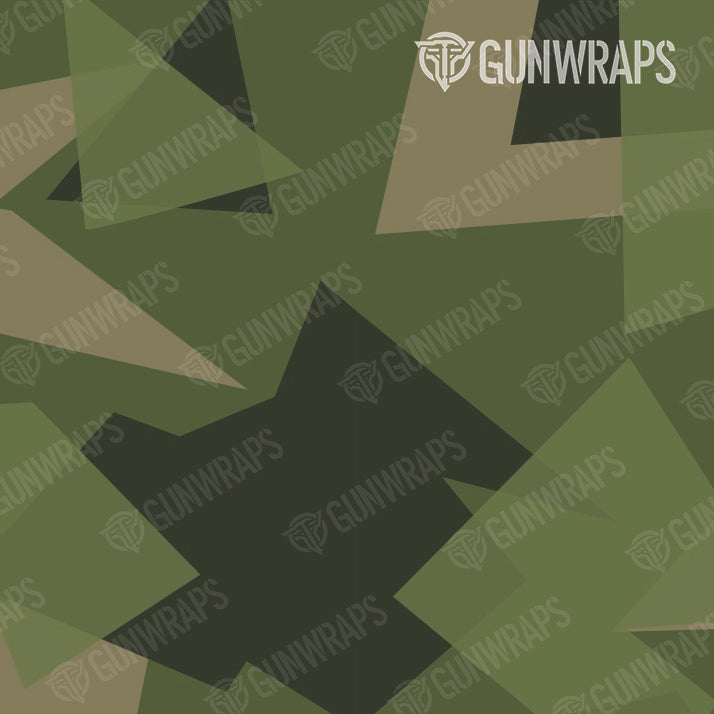 Tactical Shattered Army Green Camo Gun Skin Pattern