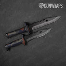 Shattered Blue Copper Camo Knife Gear Skin Vinyl Wrap