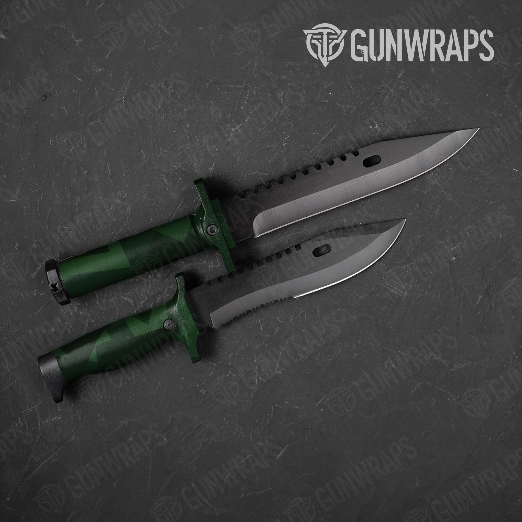 Shattered Elite Green Camo Knife Gear Skin Vinyl Wrap