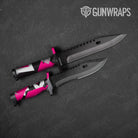 Shattered Magenta Tiger Camo Knife Gear Skin Vinyl Wrap