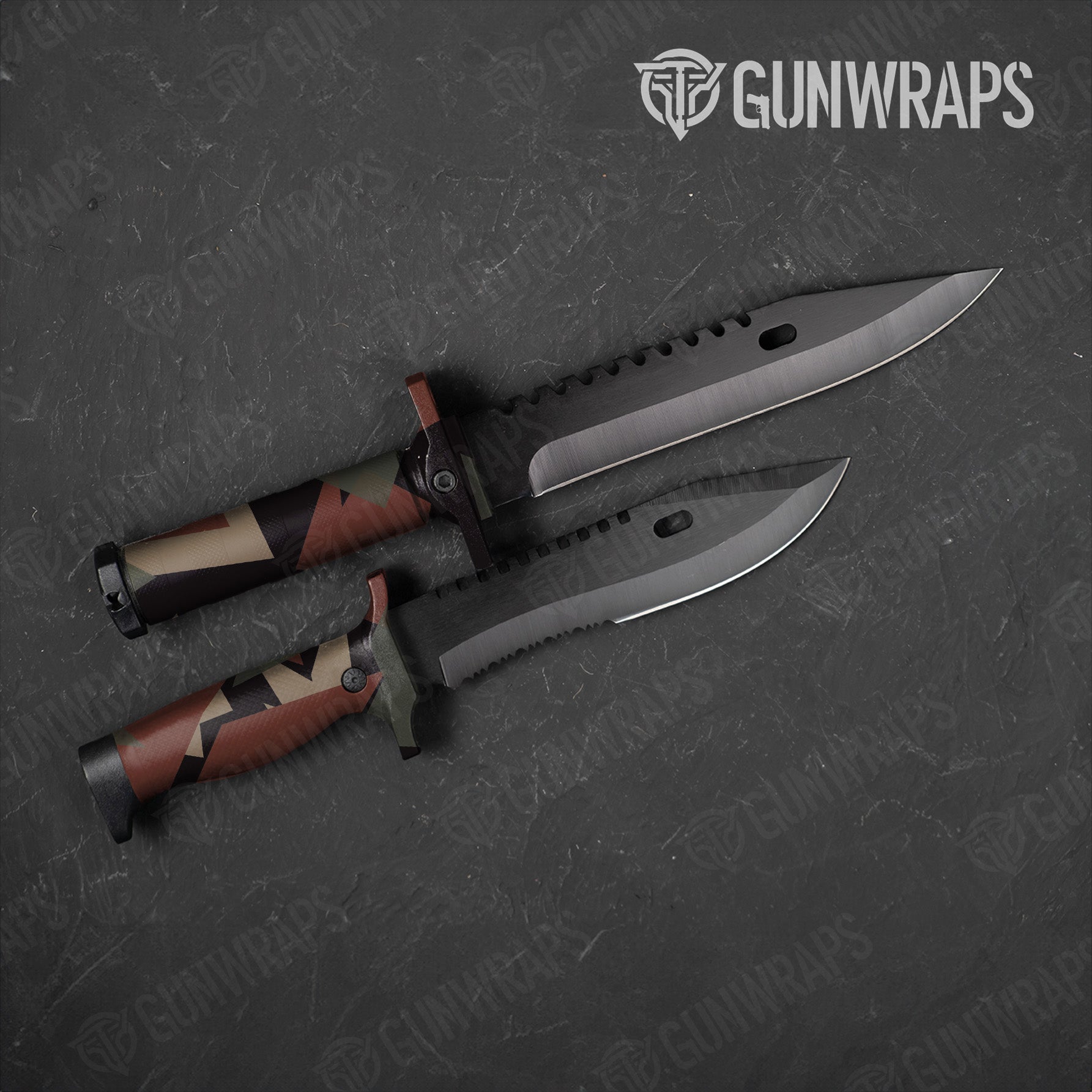 Shattered Militant Copper Camo Knife Gear Skin Vinyl Wrap