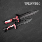 Shattered Pink Camo Knife Gear Skin Vinyl Wrap