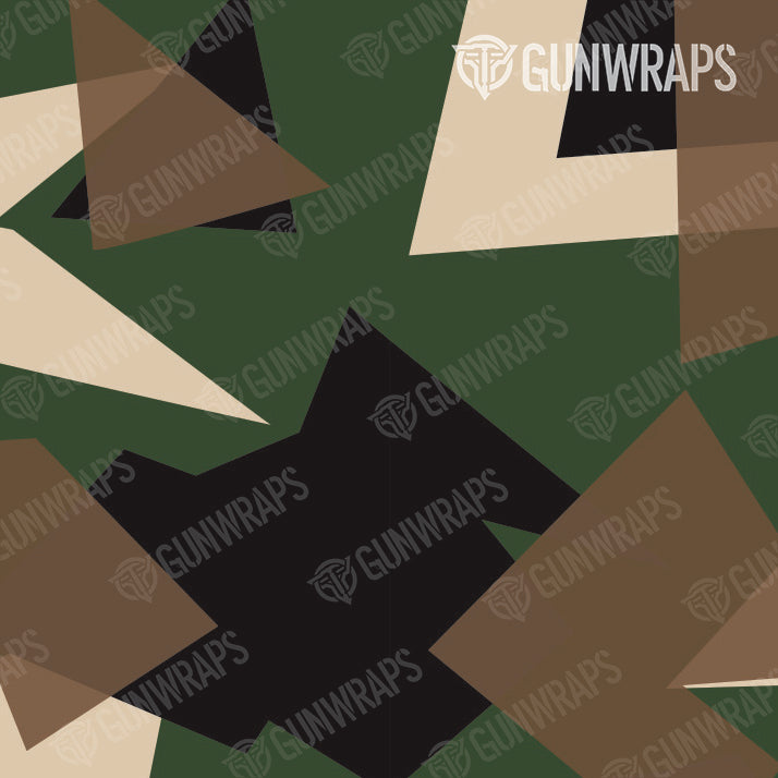 Knife Shattered Woodland Camo Gear Skin Pattern