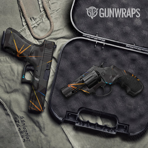 Shattered Laser Pistol & Revolver Gun Skin Vinyl Wraps