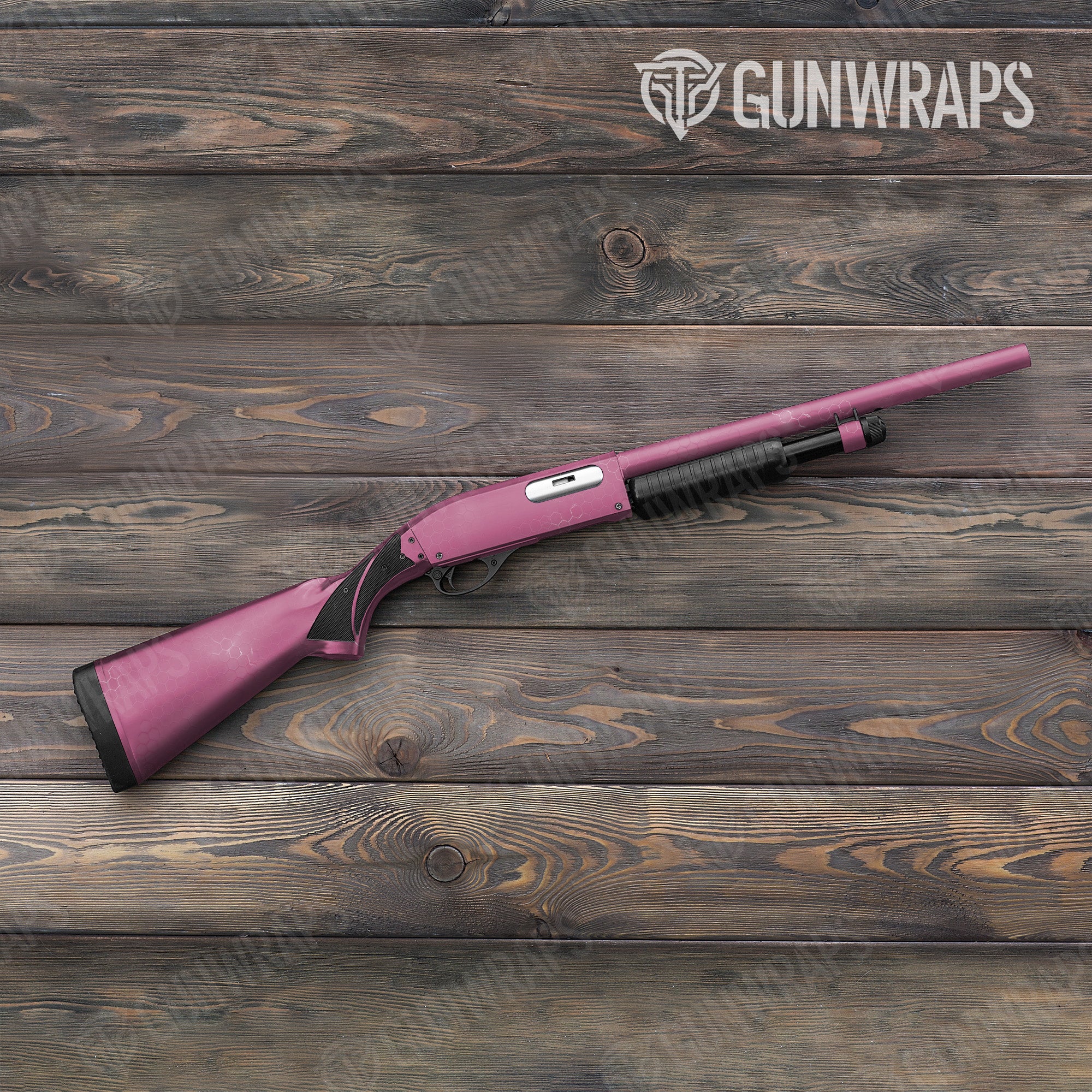 Shotgun Hex Electric Pink Gun Skin Vinyl Wrap