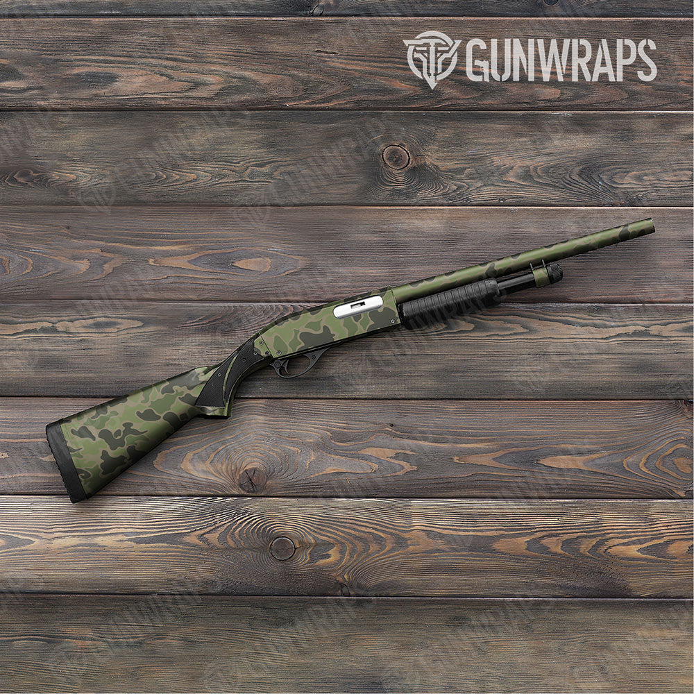 Old School Duck Army Green Gun Skin Vinyl Wrap