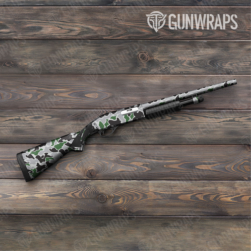 Old School Duck Green Tiger Gun Skin Vinyl Wrap