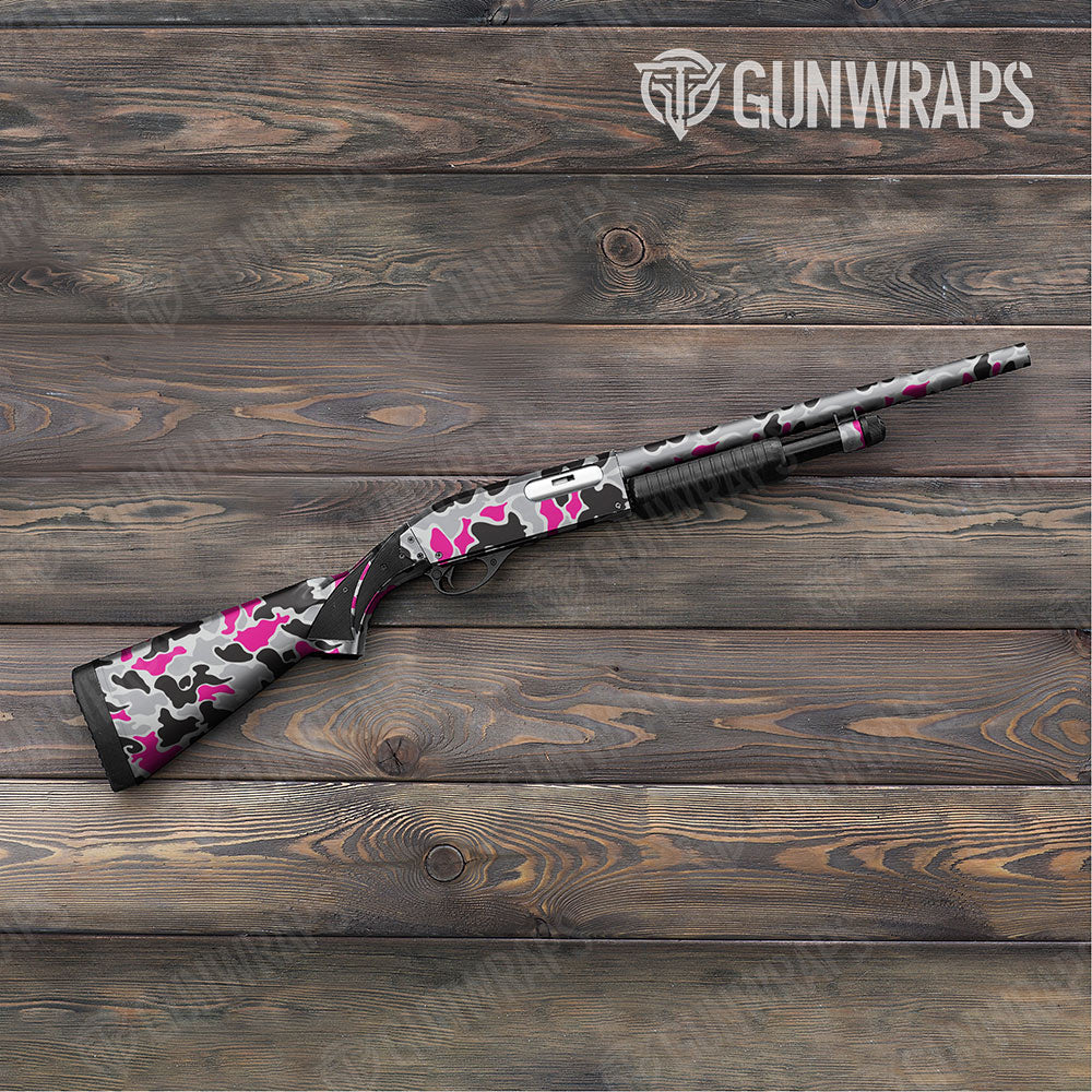 Old School Duck Magenta Tiger Gun Skin Vinyl Wrap