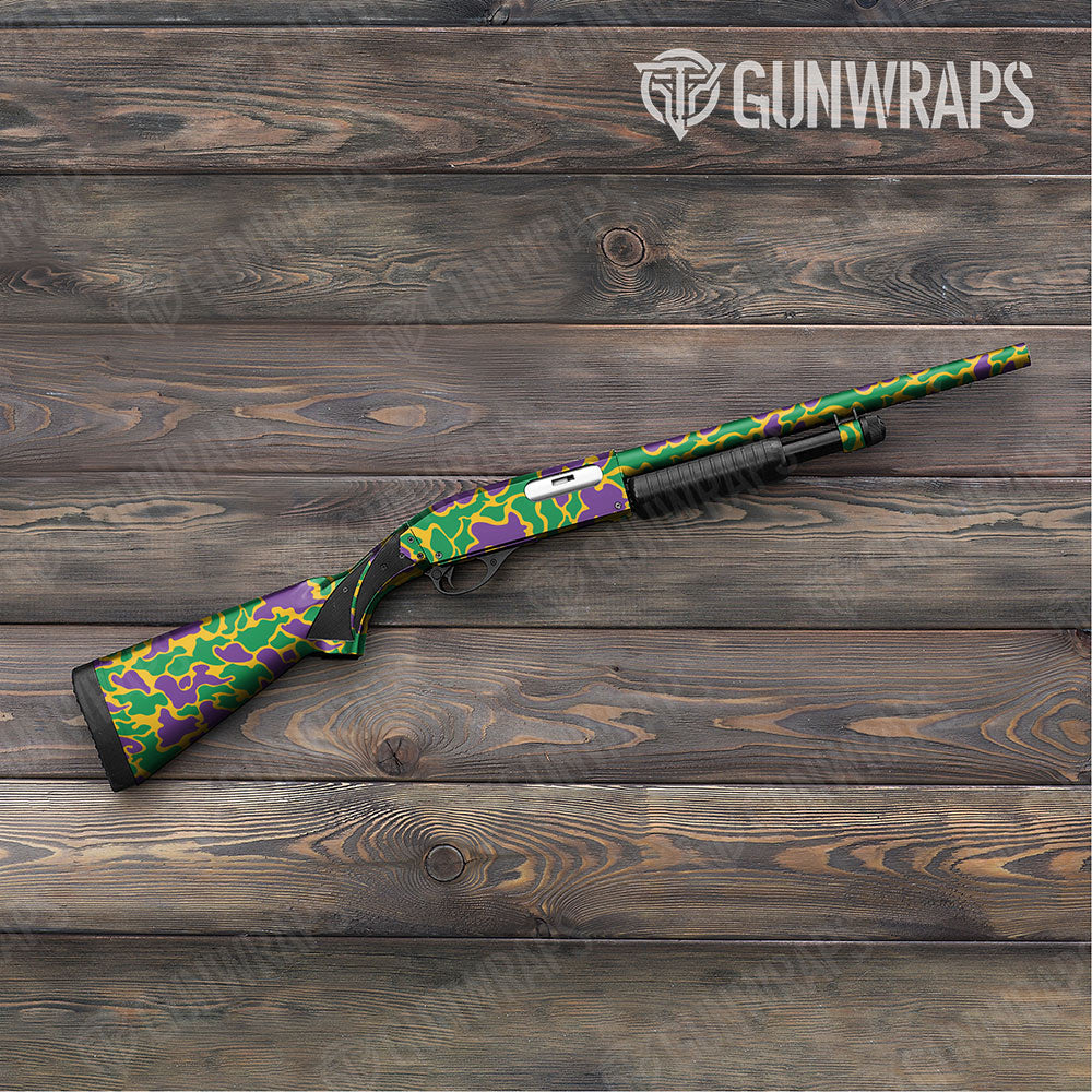 Old School Duck Mardi Gras Gun Skin Vinyl Wrap