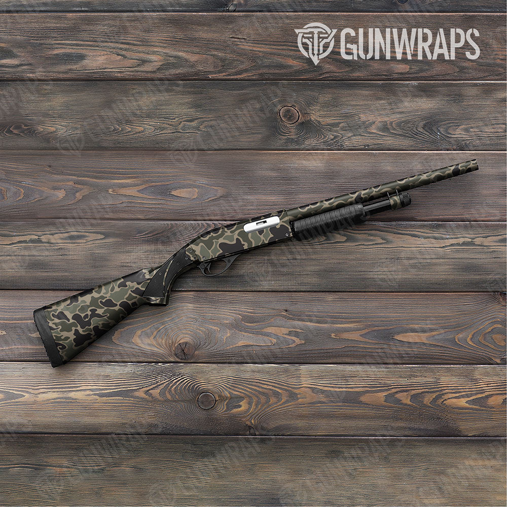 Old School Duck Militant Green Gun Skin Vinyl Wrap