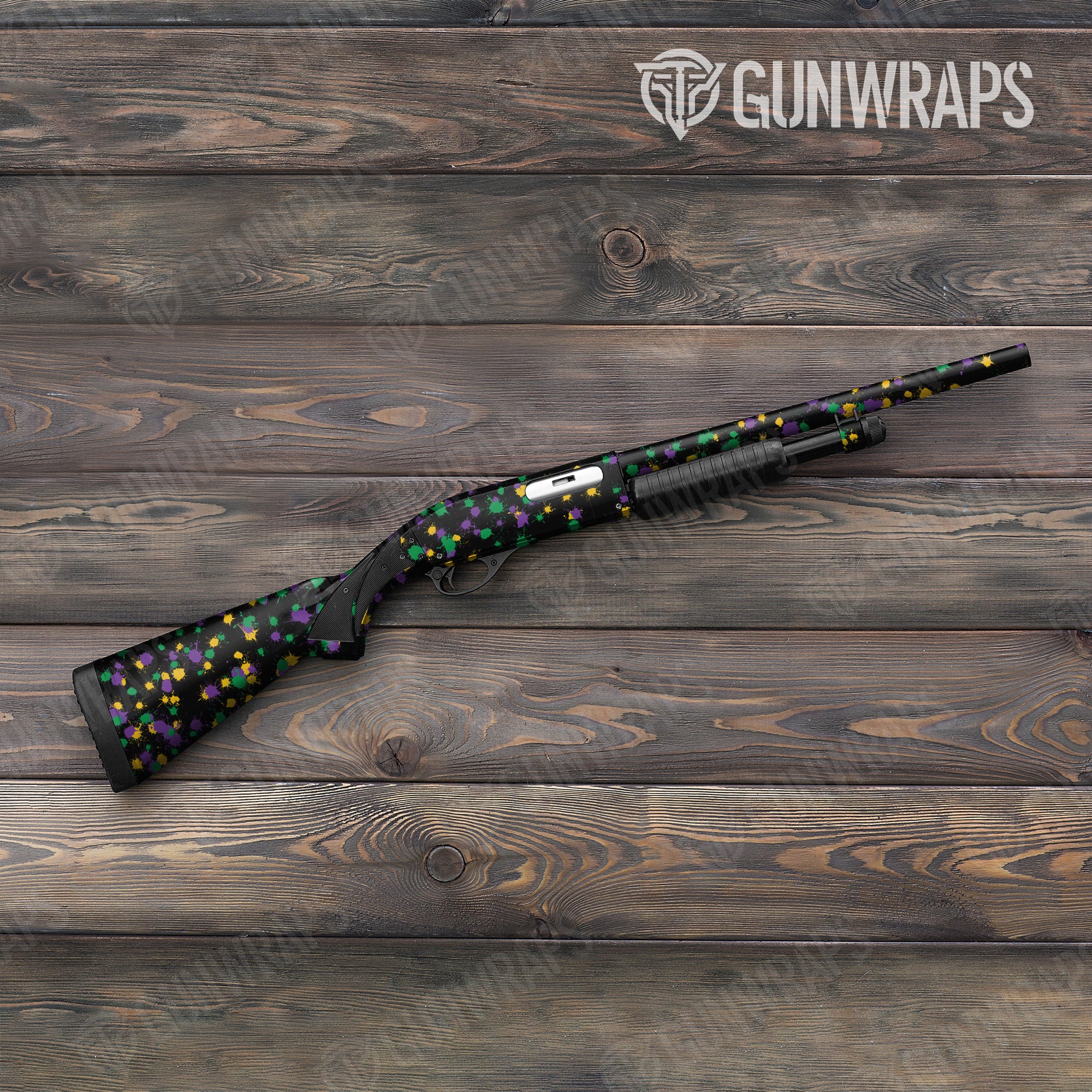 Shotgun Paintball Mardi Gras Gun Skin Vinyl Wrap