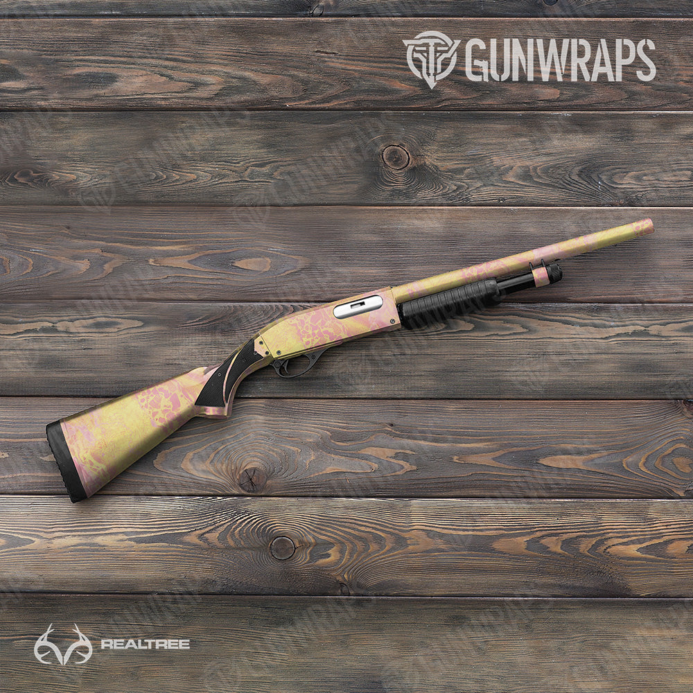 Shotgun Realtree WAV3 Strawberry Lemonade Camo Gun Skin Vinyl Wrap