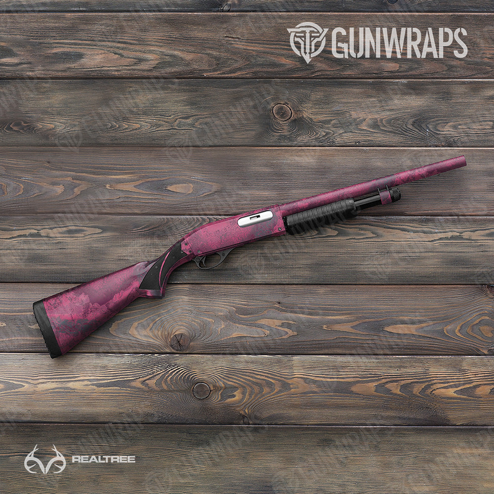 Shotgun Realtree XTREME Dark Magenta Camo Gun Skin Vinyl Wrap