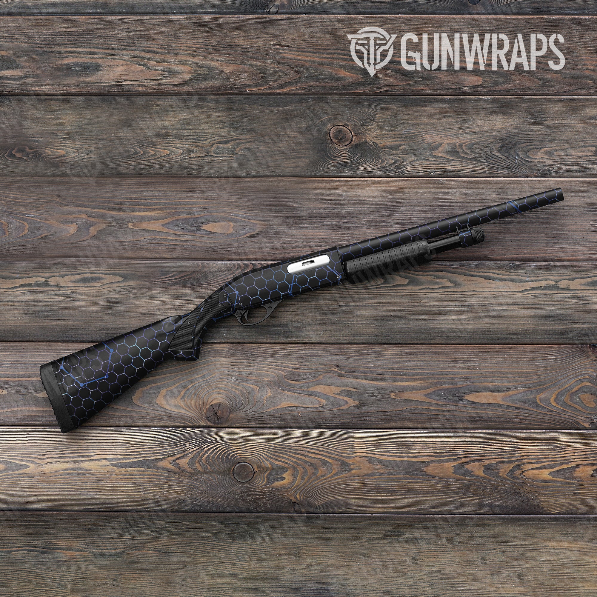 Vivid Hex Blue Gun Skin Vinyl Wrap