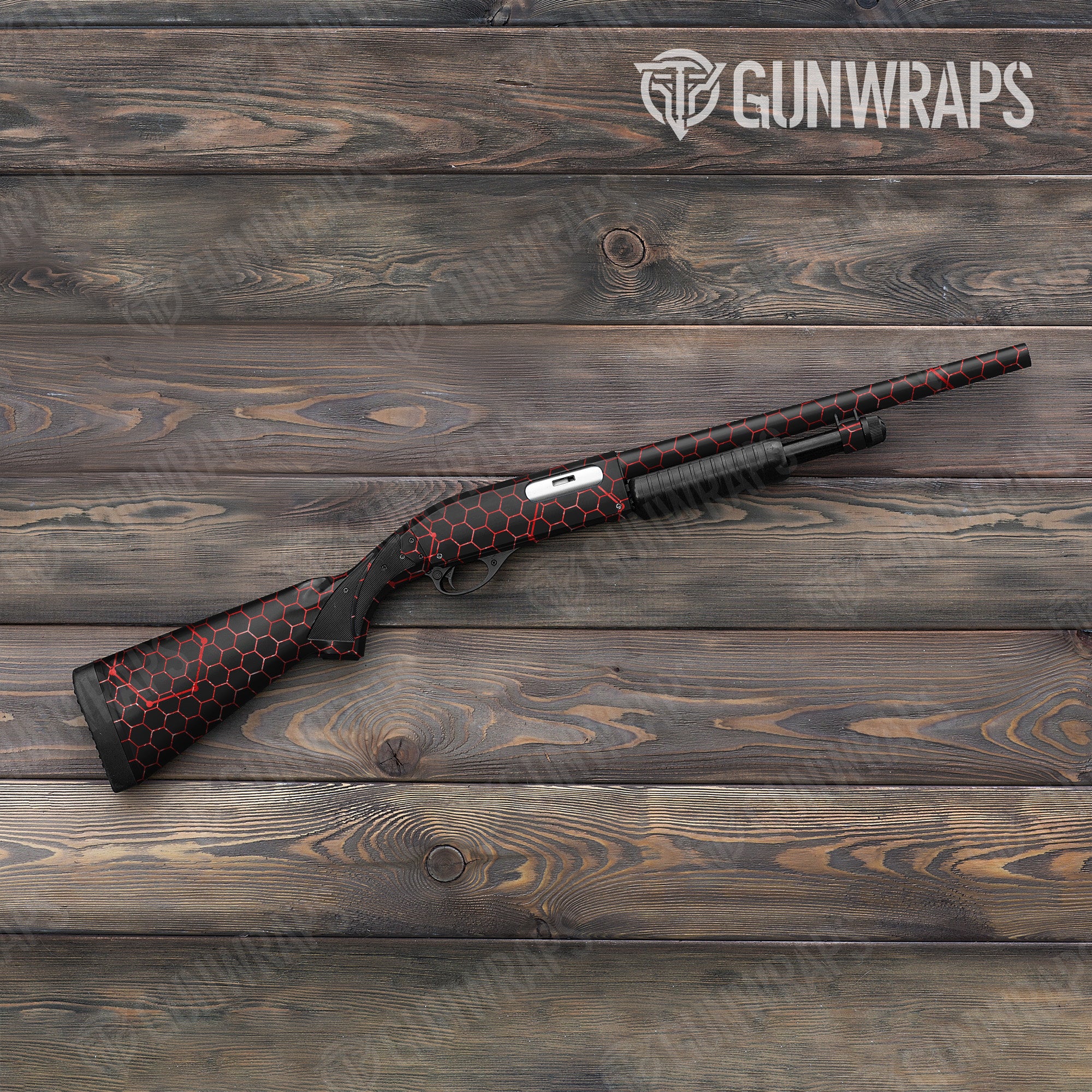 Vivid Hex Red Gun Skin Vinyl Wrap