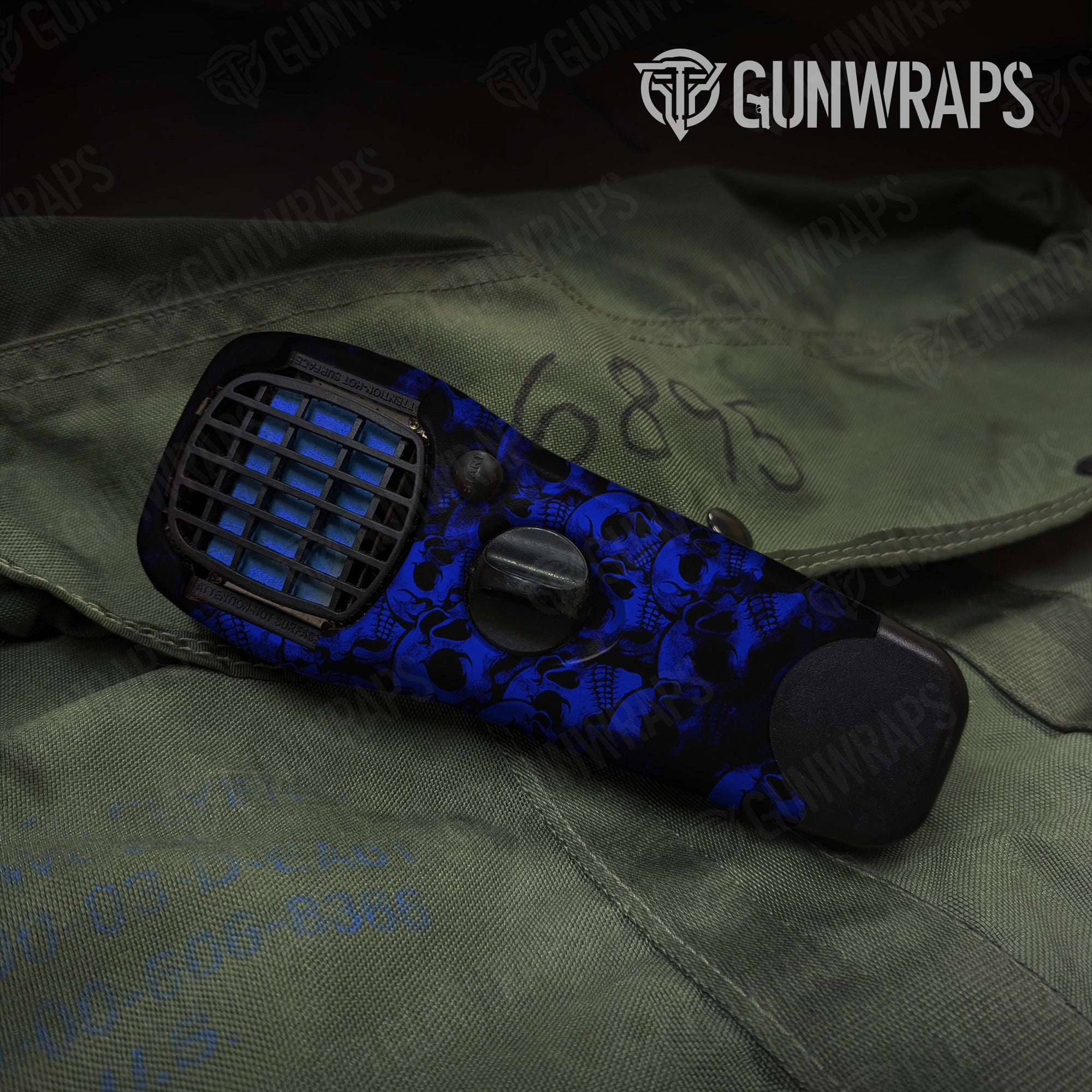 Thermacell Skull Blue Gear Skin Pattern
