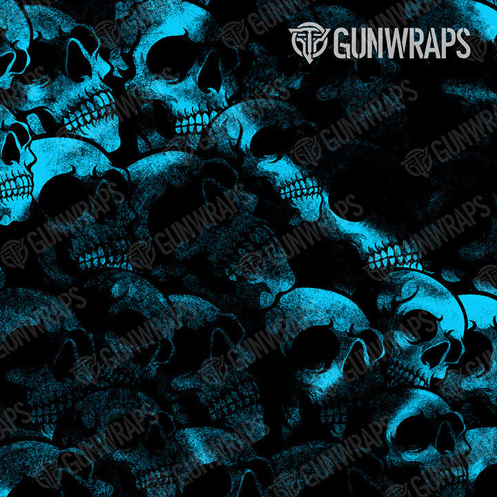 Universal Sheet Skull Cyan Gun Skin Pattern