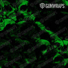 AR 15 Mag Well Skull Green Gun Skin Pattern