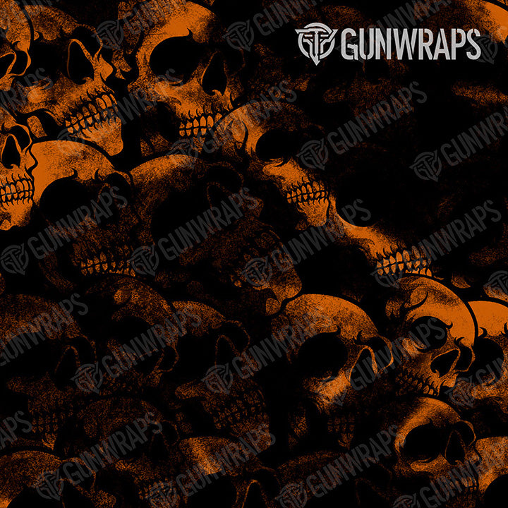 AR 15 Skull Orange Gun Skin Pattern