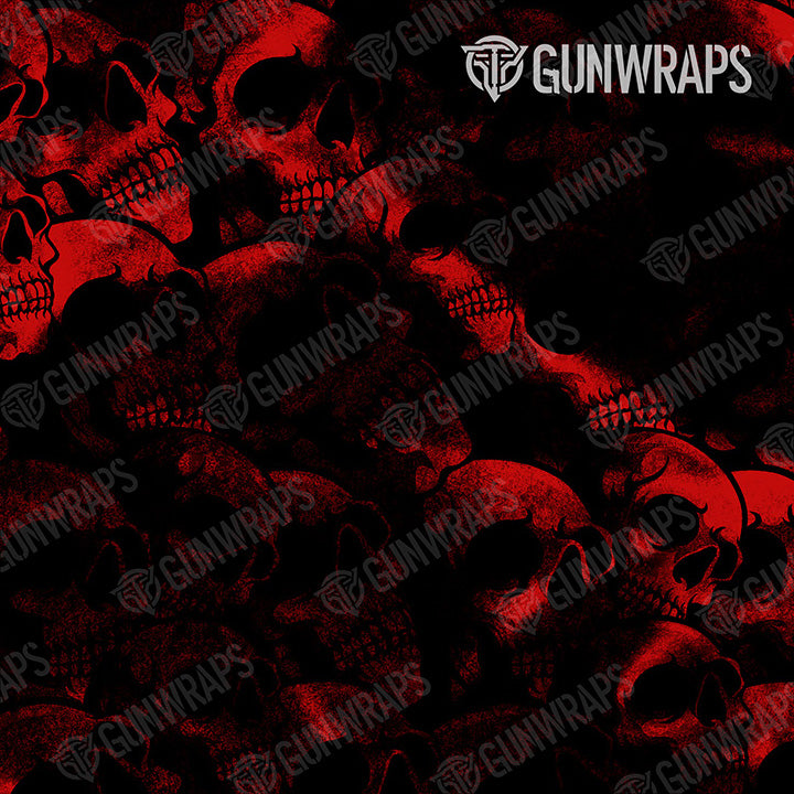 AK 47 Skull Red Gun Skin Pattern