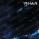 AR 15 Mag & Mag Well Stone Blue Lightning Marble Gun Skin Pattern