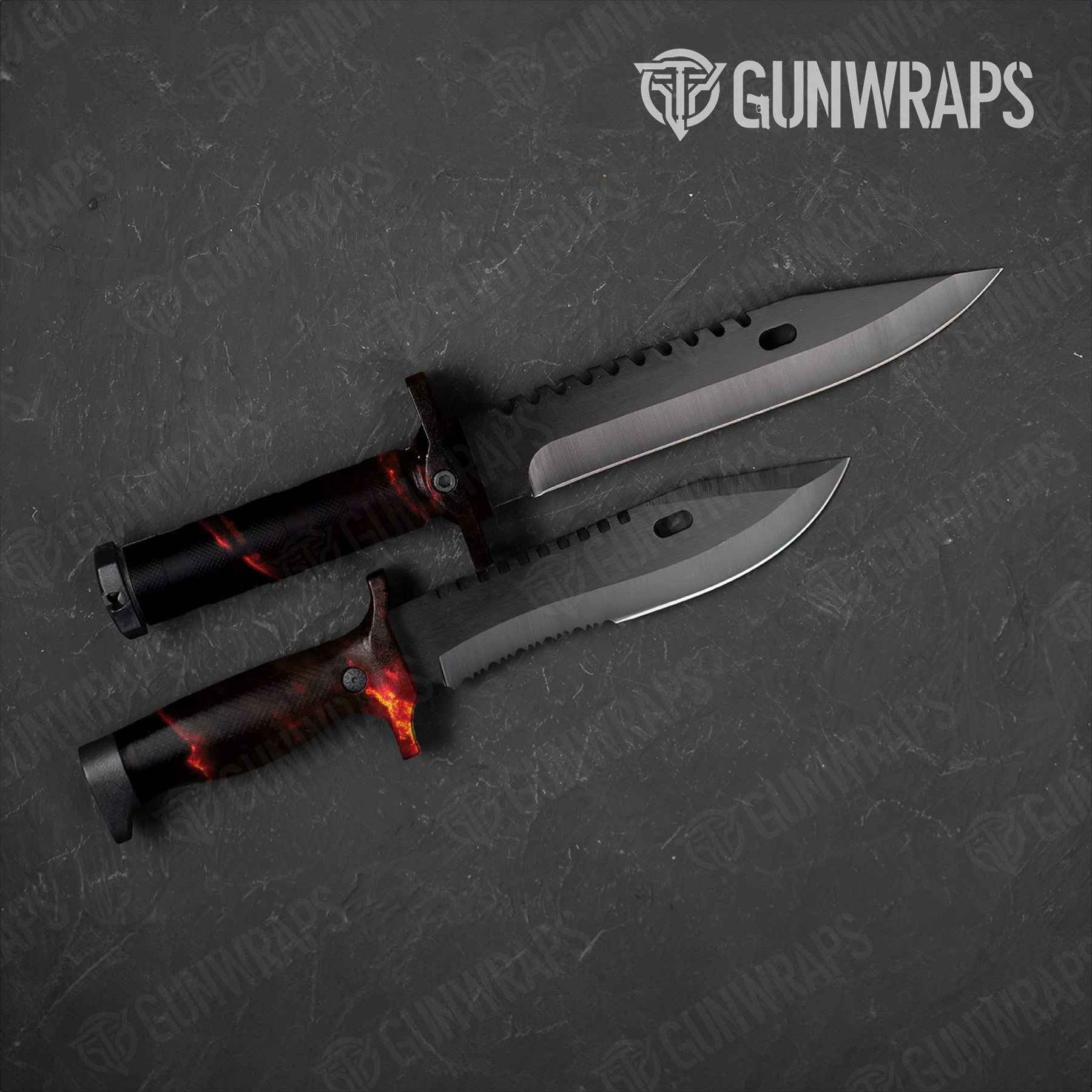 Stone Lava Rock Marble Knife Gear Skin Vinyl Wrap