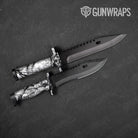 Knife Substrate Snow Stalker Camo Gear Skin Vinyl Wrap Film