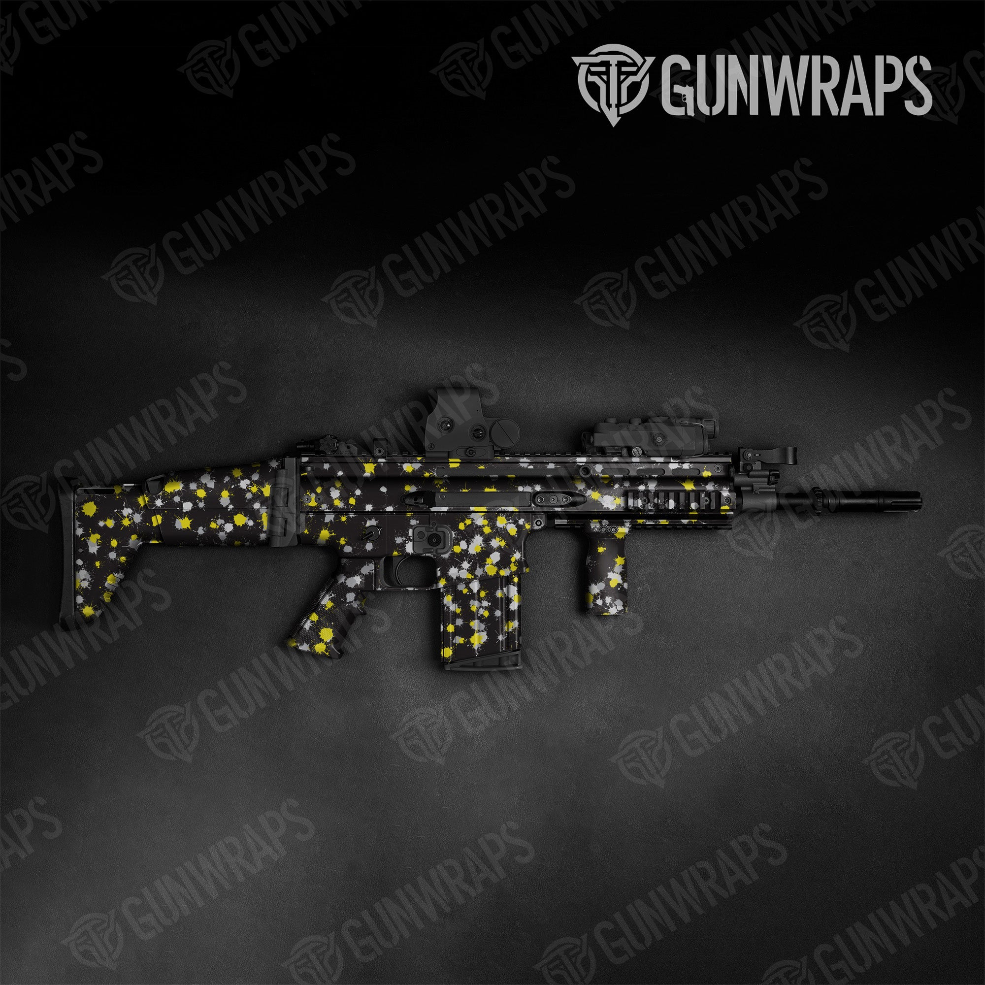 Tactical Paintball Yellow Tiger Gun Skin Vinyl Wrap