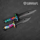 Tie Dye Clementine Kiss Knife Gear Skin Vinyl Wrap