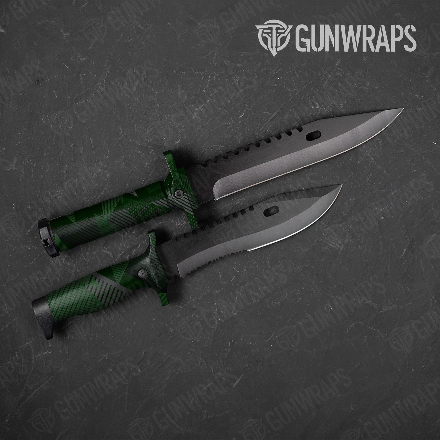 Knife Trigon Elite Green Gun Skin Pattern