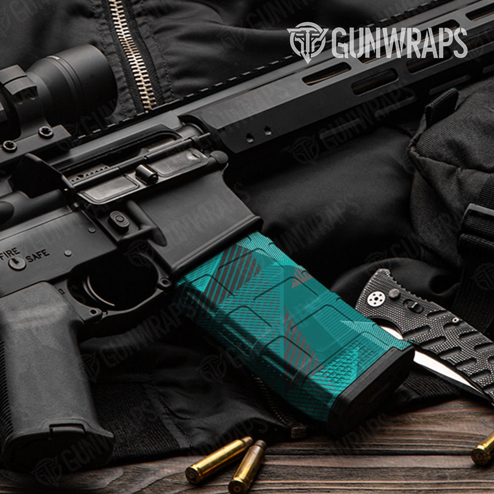 AR 15 Mag Trigon Elite Tiffany Blue Gun Skin Vinyl Wrap