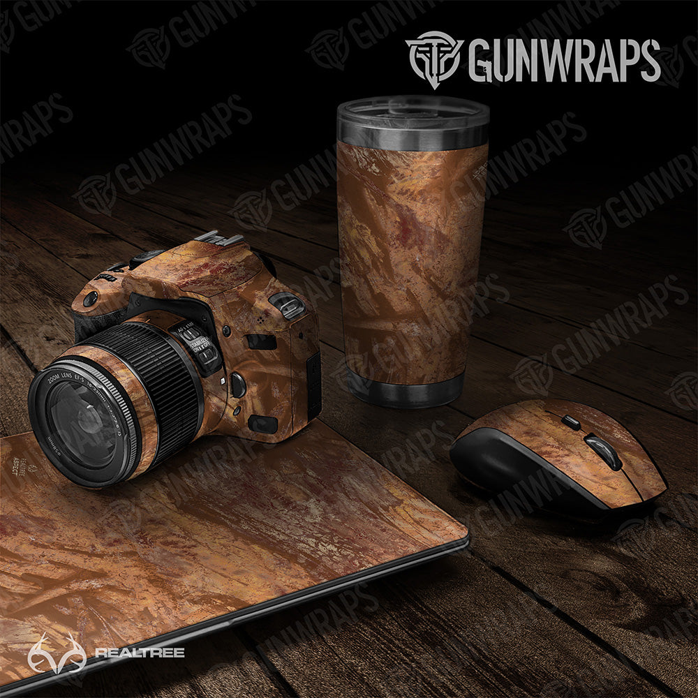 Realtree Aspect Burnt Orange Universal Sheet Gear Skin Vinyl Wrap