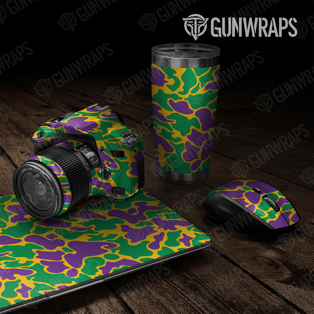 Old School Duck Mardi Gras  Gun Skin Vinyl Wrap
