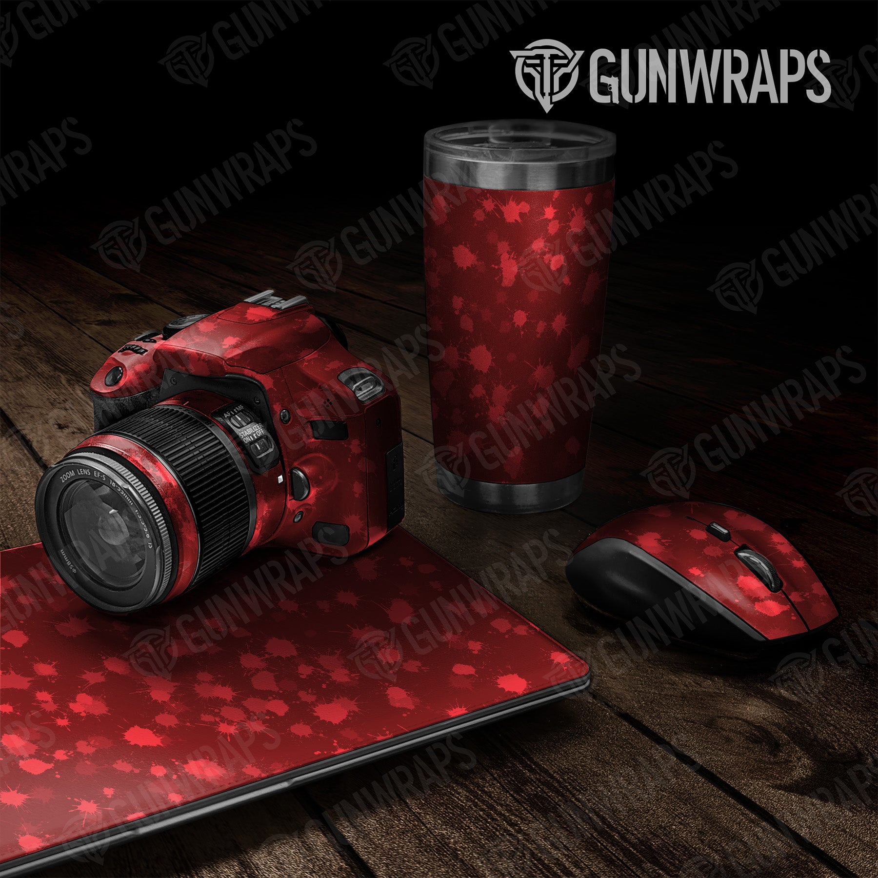 Universal Sheet Paintball Elite Red Gun Skin Vinyl Wrap