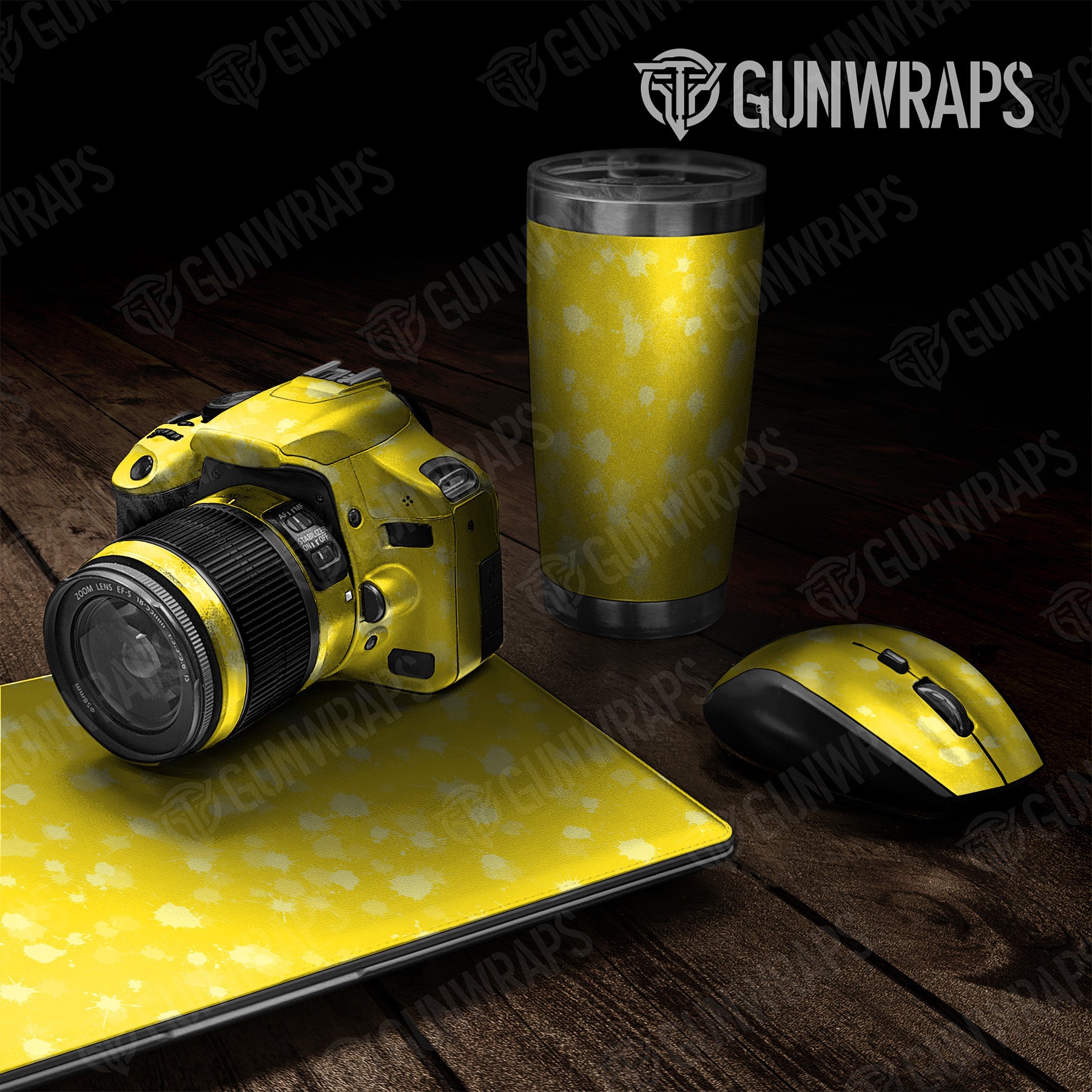 Universal Sheet Paintball Elite Yellow Gun Skin Vinyl Wrap