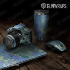 Universal Sheet Realtree WAV3 Blue Yellow Camo Gun Skin Vinyl Wrap