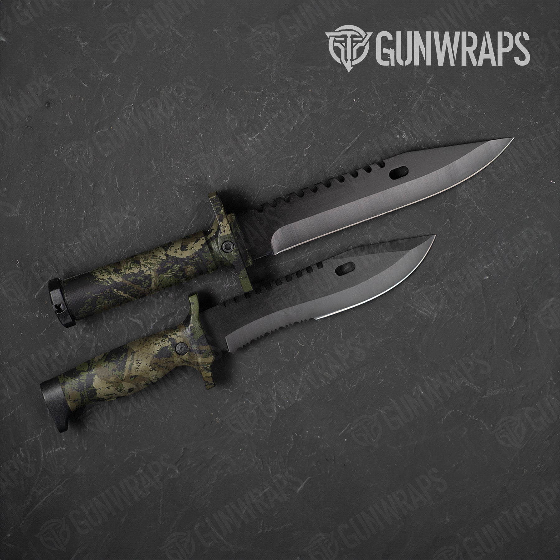 Knife Veil Rumba Jungle Camo Gun Skin Vinyl Wrap