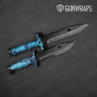 Knife Veil Stoke Aqua Camo Gun Skin Vinyl Wrap