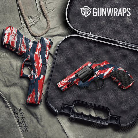 Vietnam Tiger Stripe Pistol & Revolver Gun Skin Vinyl Wraps