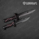 Vivid Hex Pink Knife Gear Skin Vinyl Wrap