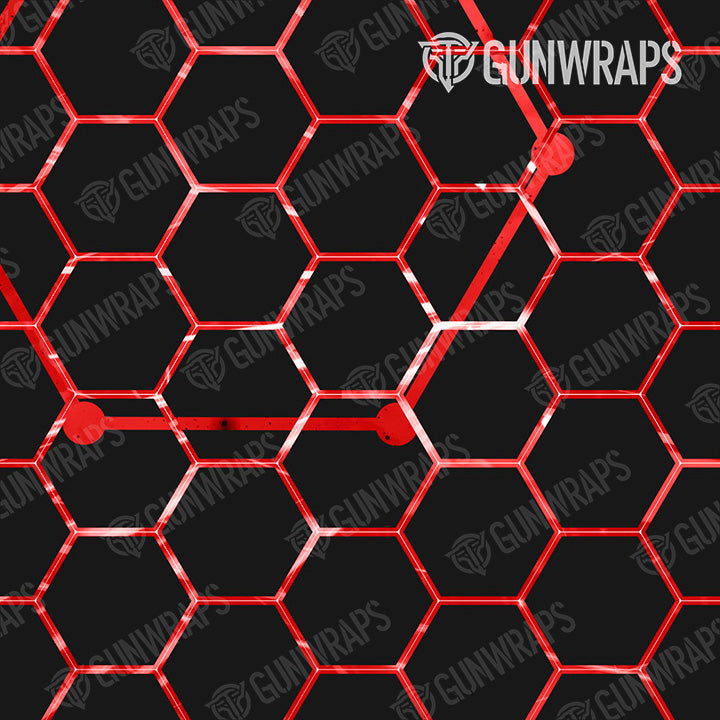 AR 15 Vivid Hex Red Gun Skin Pattern