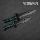 Vivid Hex Tiffany Blue Knife Gear Skin Vinyl Wrap