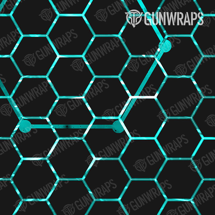 Pistol Slide Vivid Hex Tiffany Blue Gun Skin Pattern