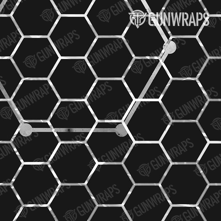 AR 15 Mag Well Vivid Hex White Gun Skin Pattern