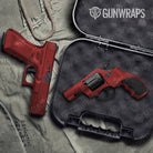 Pistol & Revolver Hex Electric Red Gun Skin Vinyl Wrap