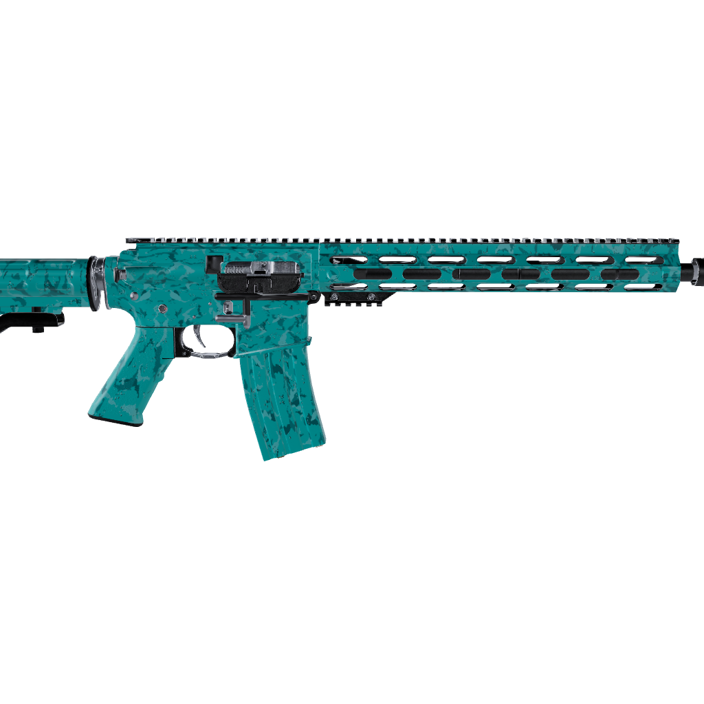 AR 15 Battle Storm Elite Tiffany Blue Camo Gun Skin