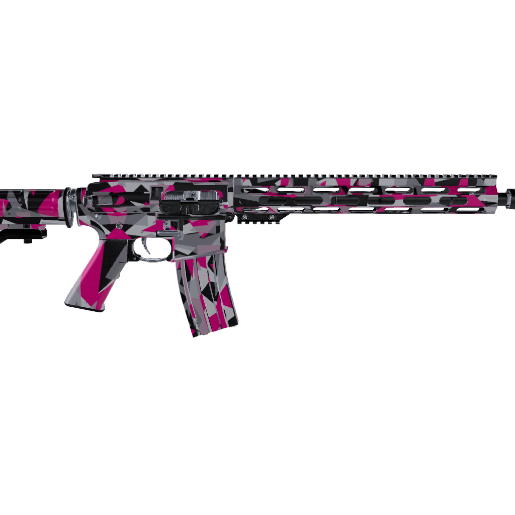 AR 15 Shattered Magenta Tiger Camo Gun Skin 