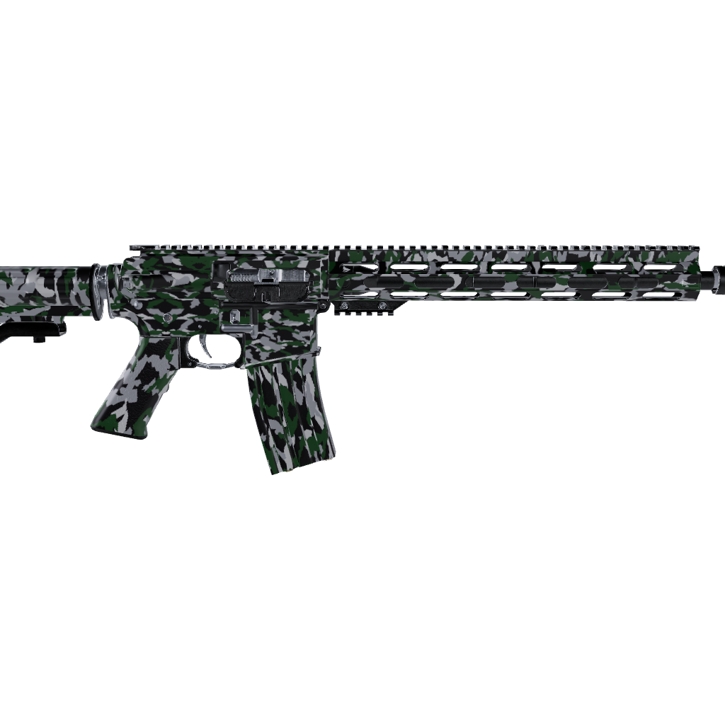 AR 15 Erratic Green Tiger Camo Gun Skin