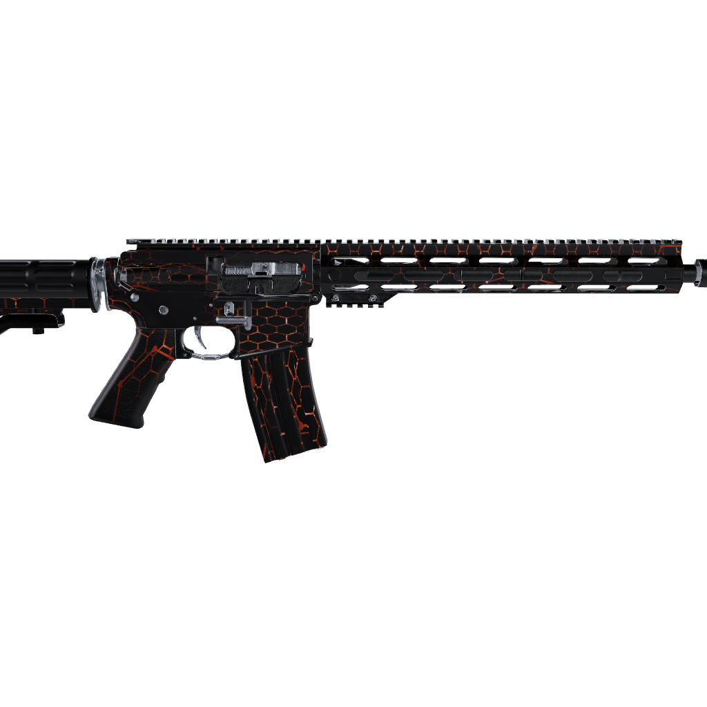 AR 15 Vivid Hex Orange Gun Skin